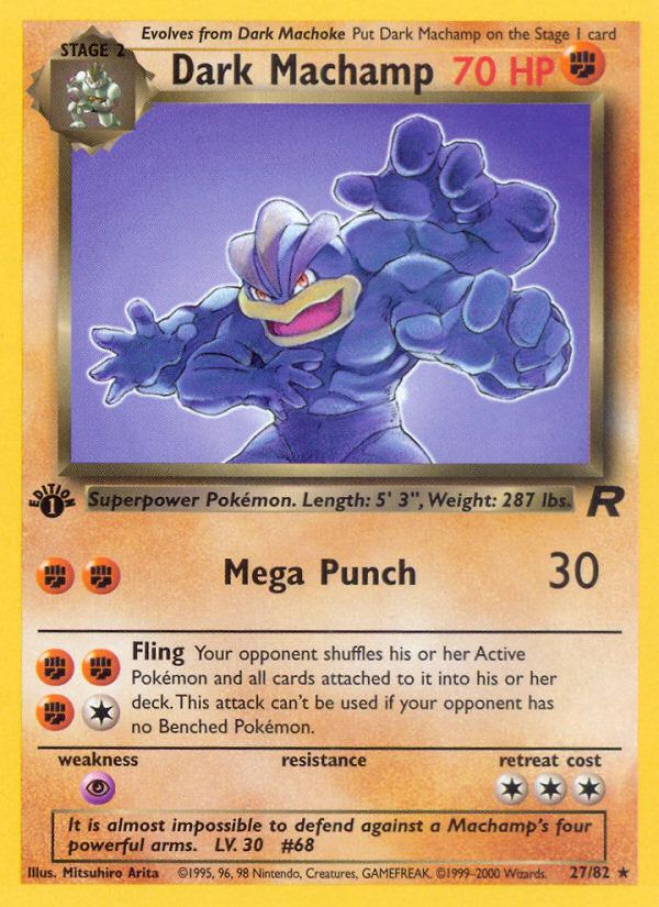 Dark Machamp (27/82) [Team Rocket 1st Edition] | Jomio and Rueliete's Cards and Comics