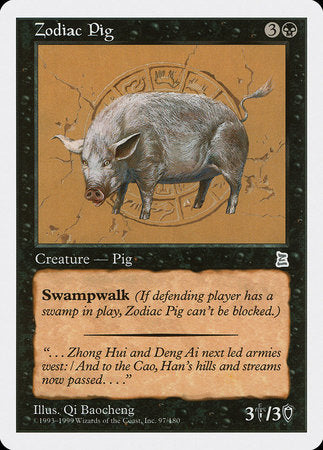 Zodiac Pig [Portal Three Kingdoms] | Jomio and Rueliete's Cards and Comics