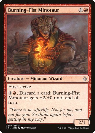 Burning-Fist Minotaur [Hour of Devastation] | Jomio and Rueliete's Cards and Comics