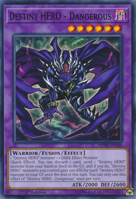 Destiny HERO - Dangerous [MP18-EN100] Common | Jomio and Rueliete's Cards and Comics