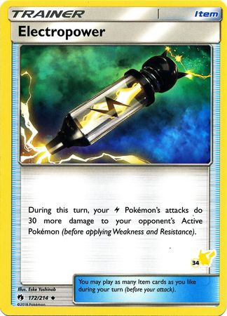 Electropower (172/214) (Pikachu Stamp #34) [Battle Academy 2020] | Jomio and Rueliete's Cards and Comics