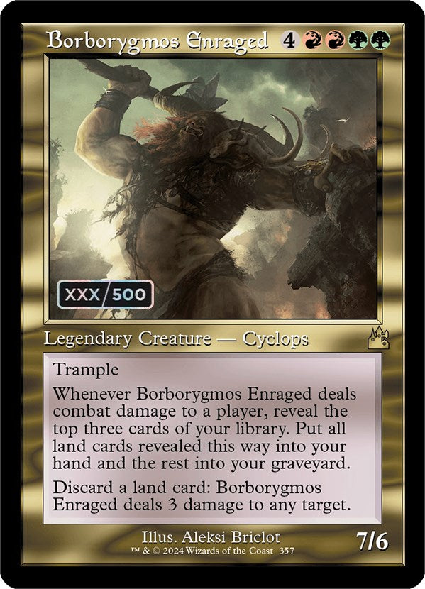 Borborygmos Enraged (Retro) (Serialized) [Ravnica Remastered] | Jomio and Rueliete's Cards and Comics