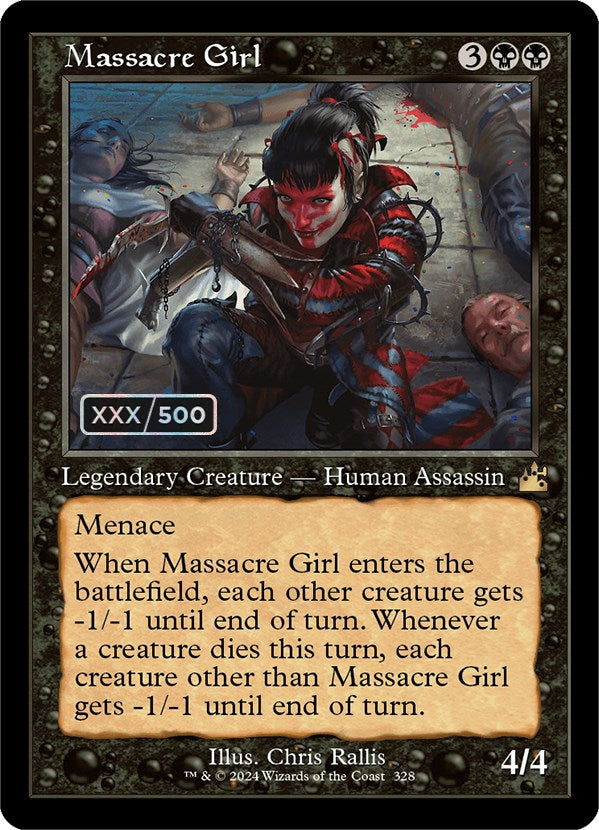 Massacre Girl (Retro) (Serialized) [Ravnica Remastered] | Jomio and Rueliete's Cards and Comics