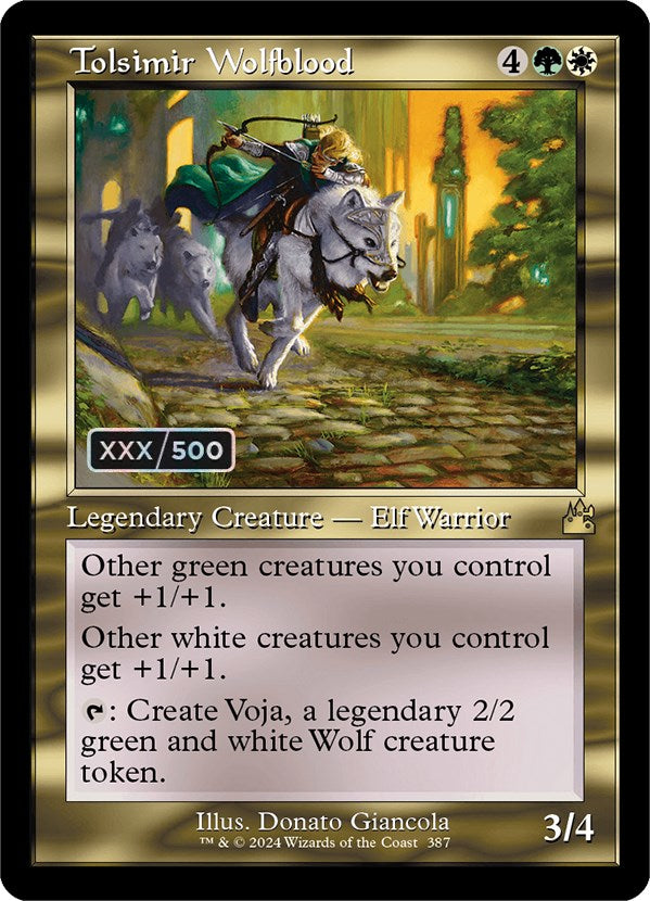 Tolsimir Wolfblood (Retro) (Serialized) [Ravnica Remastered] | Jomio and Rueliete's Cards and Comics