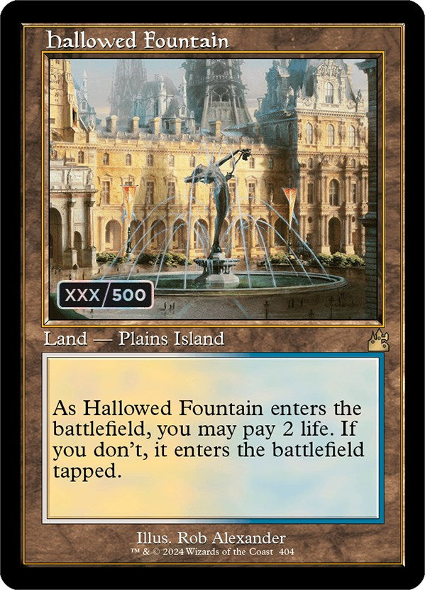 Hallowed Fountain (Retro) (Serialized) [Ravnica Remastered] | Jomio and Rueliete's Cards and Comics