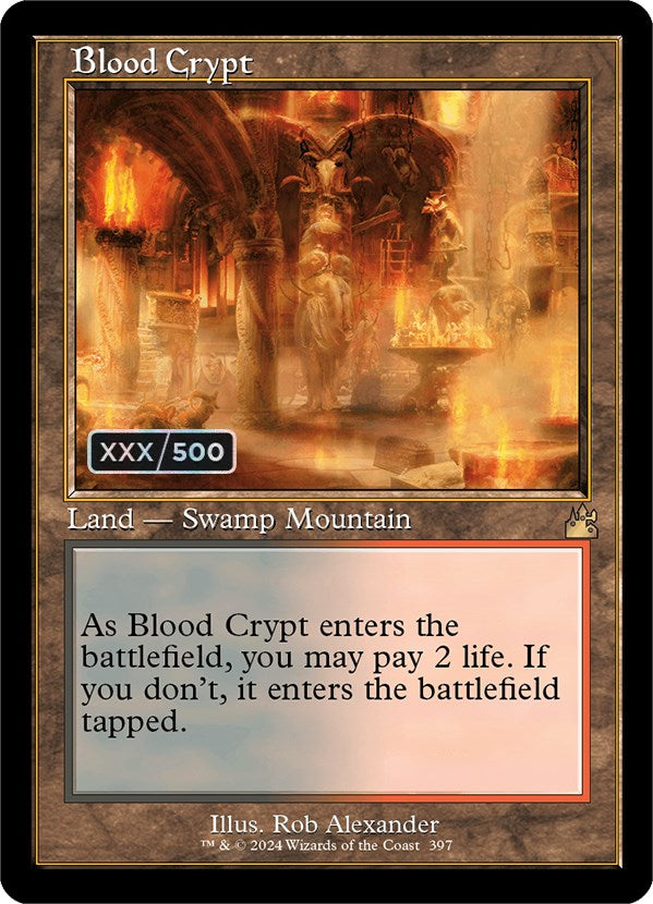 Blood Crypt (Retro) (Serialized) [Ravnica Remastered] | Jomio and Rueliete's Cards and Comics