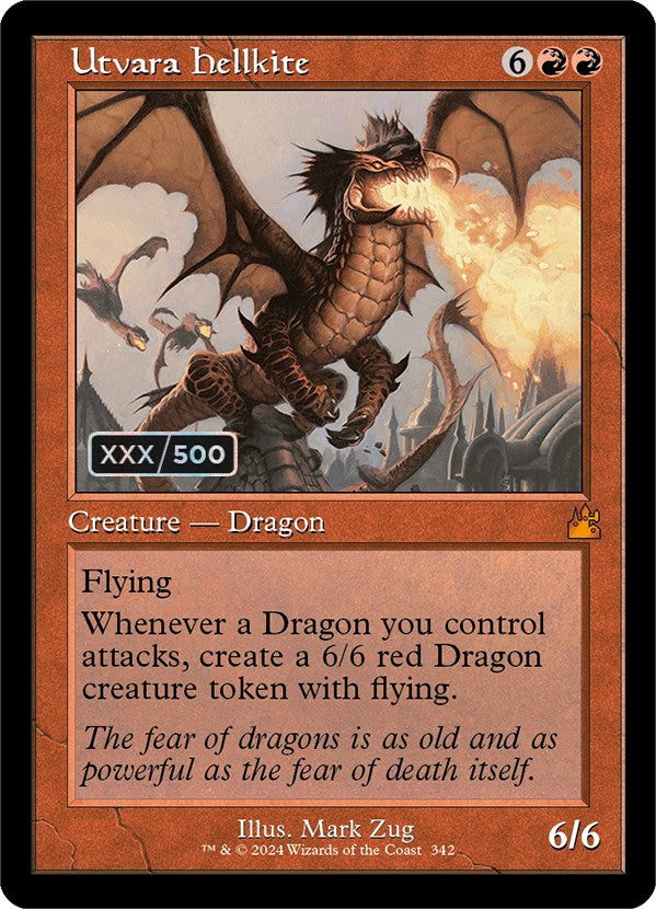 Utvara Hellkite (Retro) (Serialized) [Ravnica Remastered] | Jomio and Rueliete's Cards and Comics