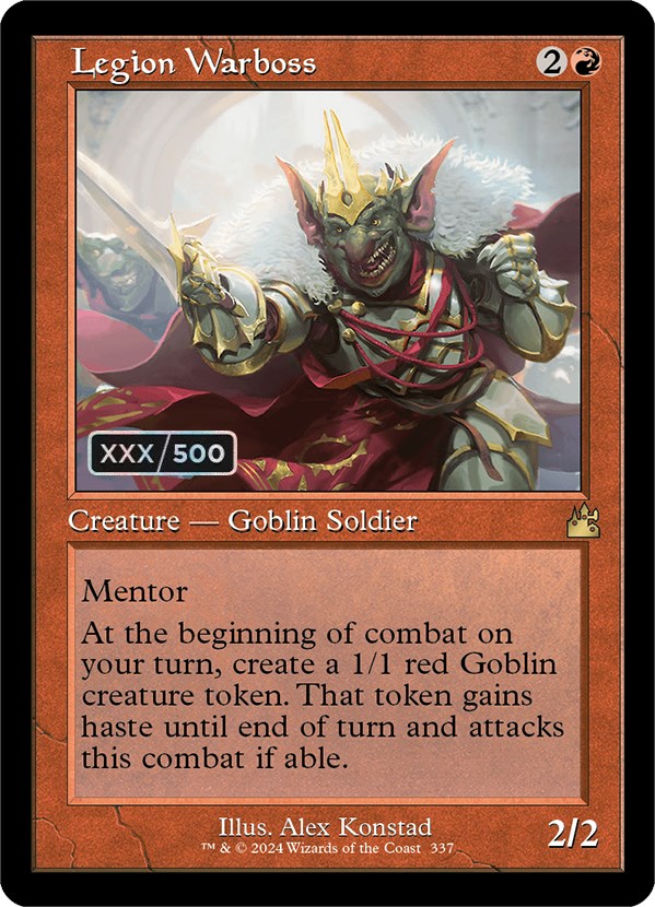 Legion Warboss (Retro) (Serialized) [Ravnica Remastered] | Jomio and Rueliete's Cards and Comics