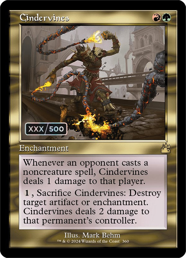 Cindervines (Retro) (Serialized) [Ravnica Remastered] | Jomio and Rueliete's Cards and Comics