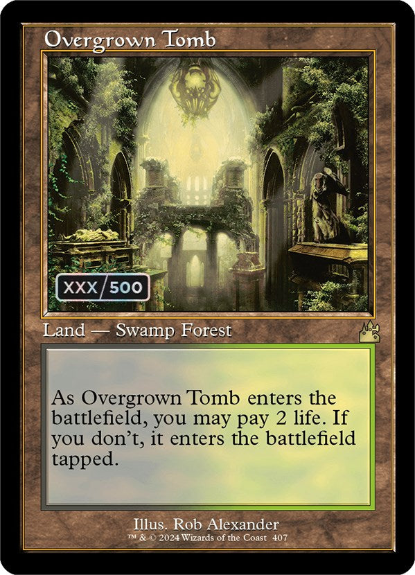 Overgrown Tomb (Retro) (Serialized) [Ravnica Remastered] | Jomio and Rueliete's Cards and Comics