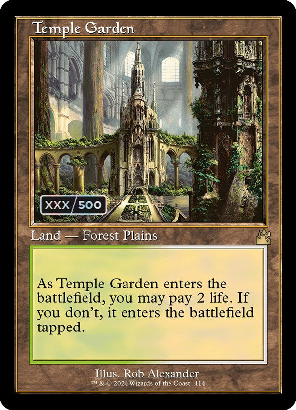 Temple Garden (Retro) (Serialized) [Ravnica Remastered] | Jomio and Rueliete's Cards and Comics