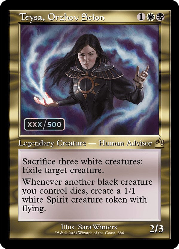 Teysa, Orzhov Scion (Retro) (Serialized) [Ravnica Remastered] | Jomio and Rueliete's Cards and Comics