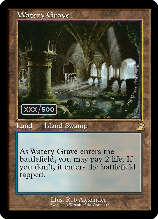 Watery Grave (Retro) (Serialized) [Ravnica Remastered] | Jomio and Rueliete's Cards and Comics