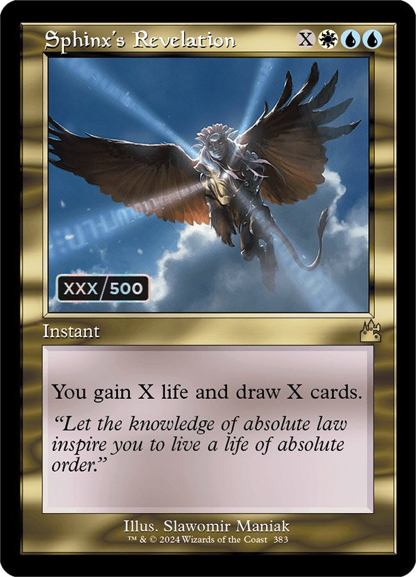 Sphinx's Revelation (Retro) (Serialized) [Ravnica Remastered] | Jomio and Rueliete's Cards and Comics