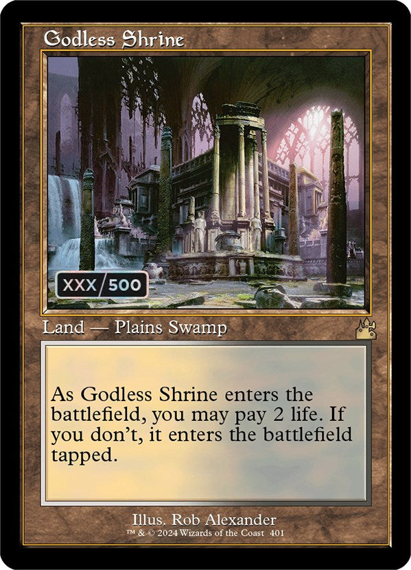 Godless Shrine (Retro) (Serialized) [Ravnica Remastered] | Jomio and Rueliete's Cards and Comics