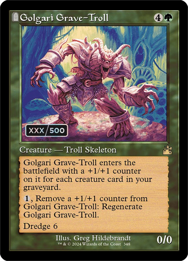 Golgari Grave-Troll (Retro) (Serialized) [Ravnica Remastered] | Jomio and Rueliete's Cards and Comics