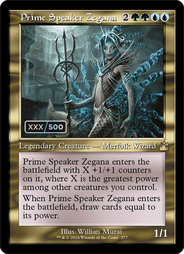 Prime Speaker Zegana (Retro) (Serialized) [Ravnica Remastered] | Jomio and Rueliete's Cards and Comics