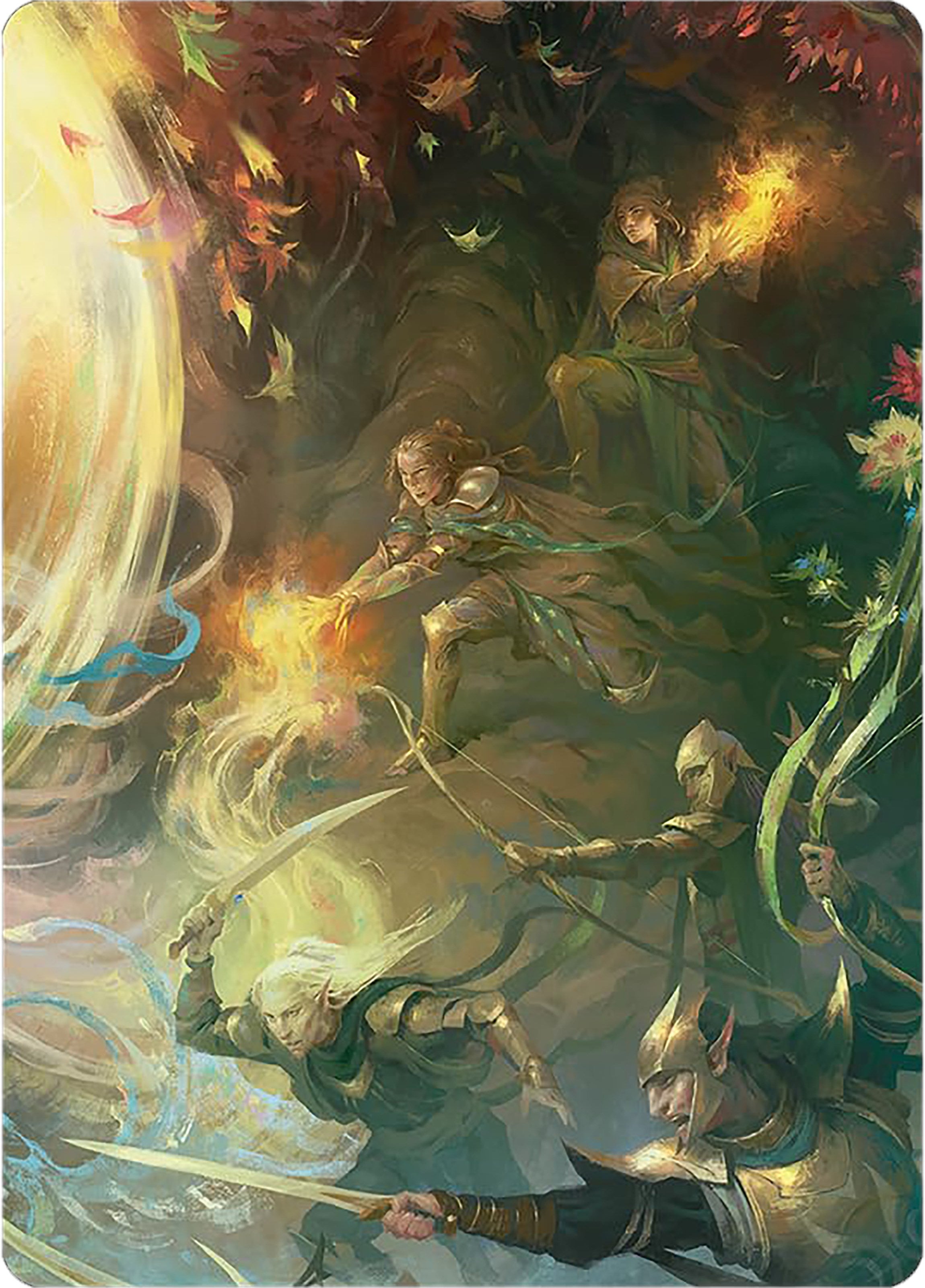 Rally the Galadhrim Art Card [The Lord of the Rings: Tales of Middle-earth Art Series] | Jomio and Rueliete's Cards and Comics