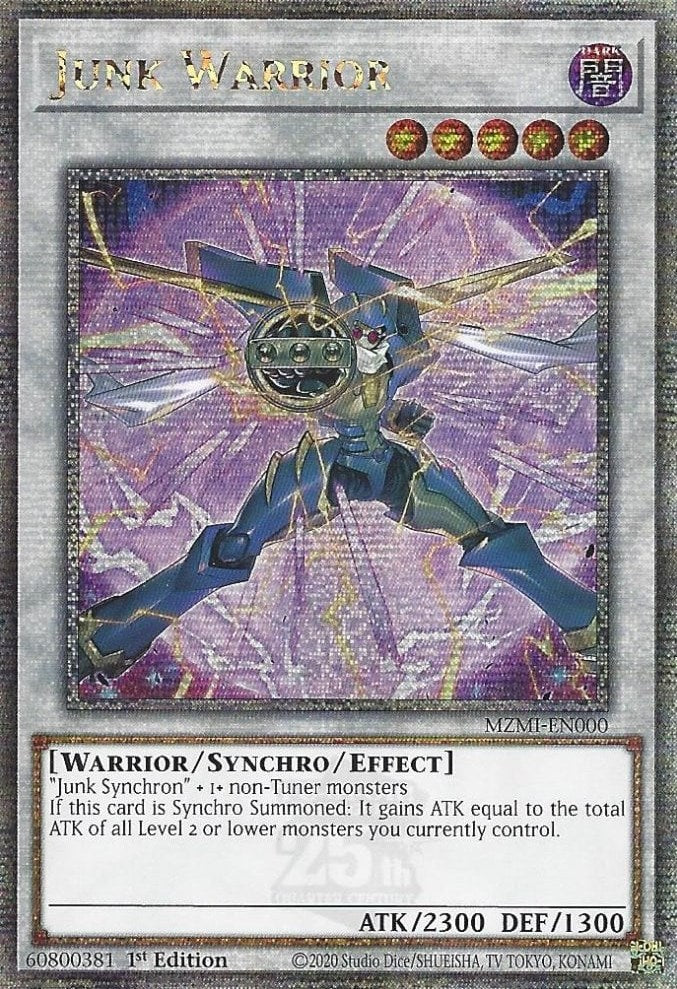 Junk Warrior (Quarter Century Secret Rare) [MZMI-EN000] Quarter Century Secret Rare | Jomio and Rueliete's Cards and Comics