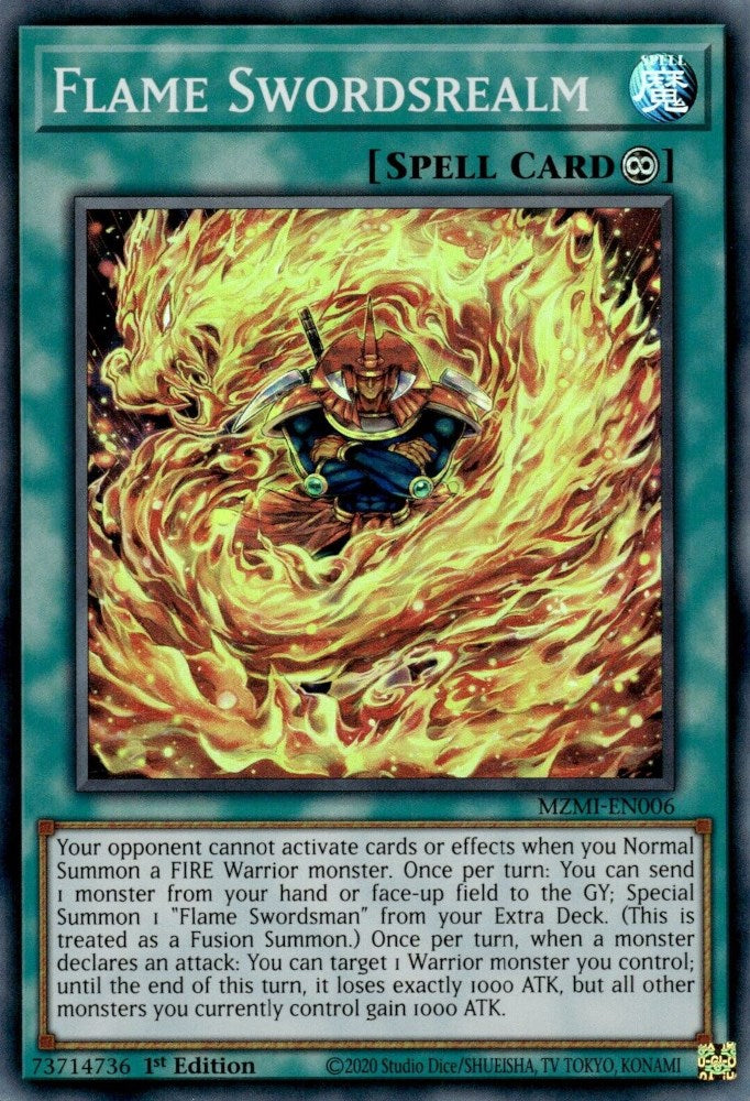 Flame Swordsrealm [MZMI-EN006] Super Rare | Jomio and Rueliete's Cards and Comics