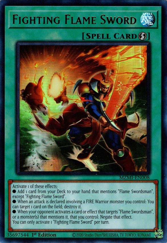 Fighting Flame Sword [MZMI-EN008] Ultra Rare | Jomio and Rueliete's Cards and Comics