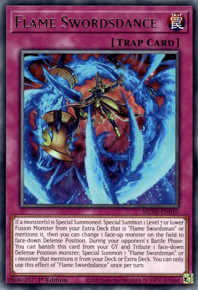 Flame Swordsdance [MZMI-EN010] Rare | Jomio and Rueliete's Cards and Comics