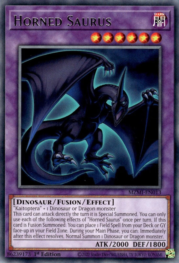 Horned Saurus [MZMI-EN013] Rare | Jomio and Rueliete's Cards and Comics