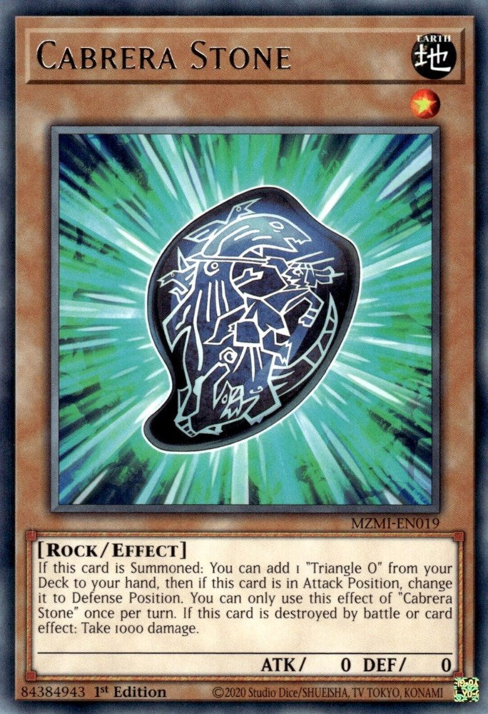 Cabrera Stone [MZMI-EN019] Rare | Jomio and Rueliete's Cards and Comics