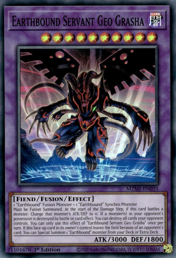 Earthbound Servant Geo Grasha [MZMI-EN031] Super Rare | Jomio and Rueliete's Cards and Comics
