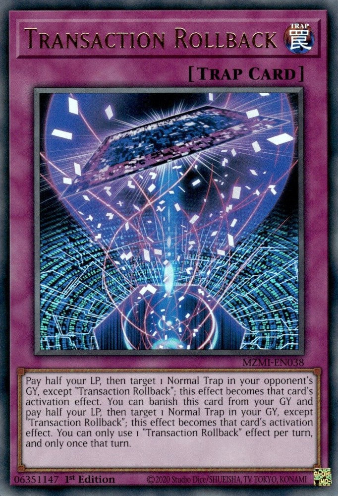 Transaction Rollback [MZMI-EN038] Ultra Rare | Jomio and Rueliete's Cards and Comics