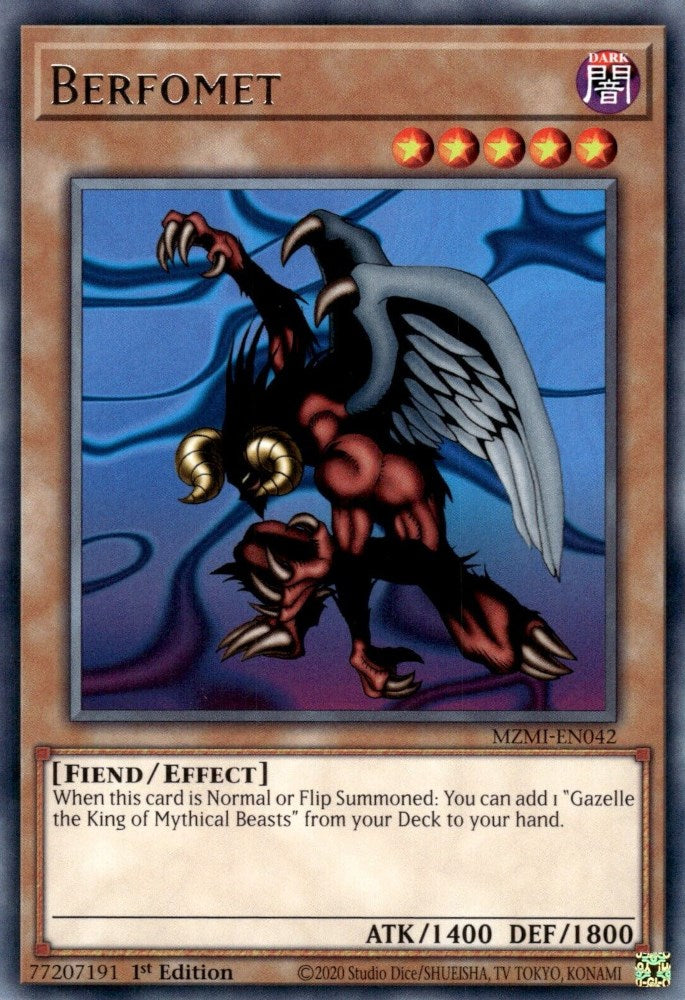 Berfomet [MZMI-EN042] Rare | Jomio and Rueliete's Cards and Comics