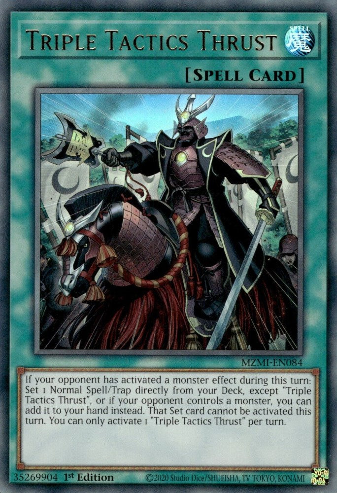 Triple Tactics Thrust [MZMI-EN084] Ultra Rare | Jomio and Rueliete's Cards and Comics