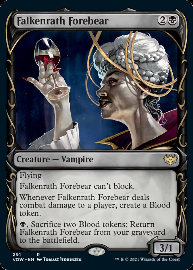 Falkenrath Forebear (Showcase Fang Frame) [Innistrad: Crimson Vow] | Jomio and Rueliete's Cards and Comics