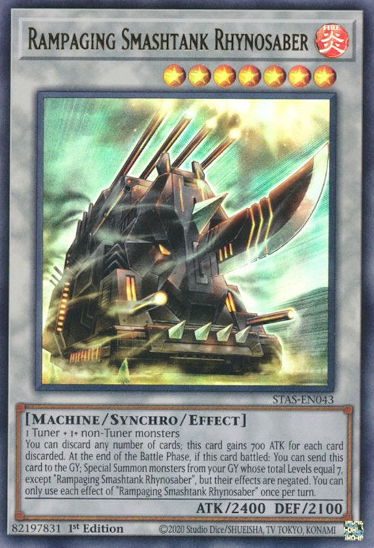 Rampaging Smashtank Rhynosaber [STAS-EN043] Ultra Rare | Jomio and Rueliete's Cards and Comics