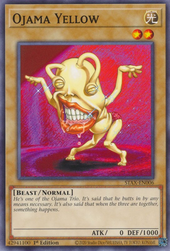 Ojama Yellow [STAX-EN006] Common | Jomio and Rueliete's Cards and Comics