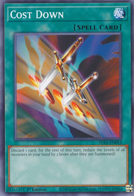 Cost Down [STAX-EN013] Common | Jomio and Rueliete's Cards and Comics