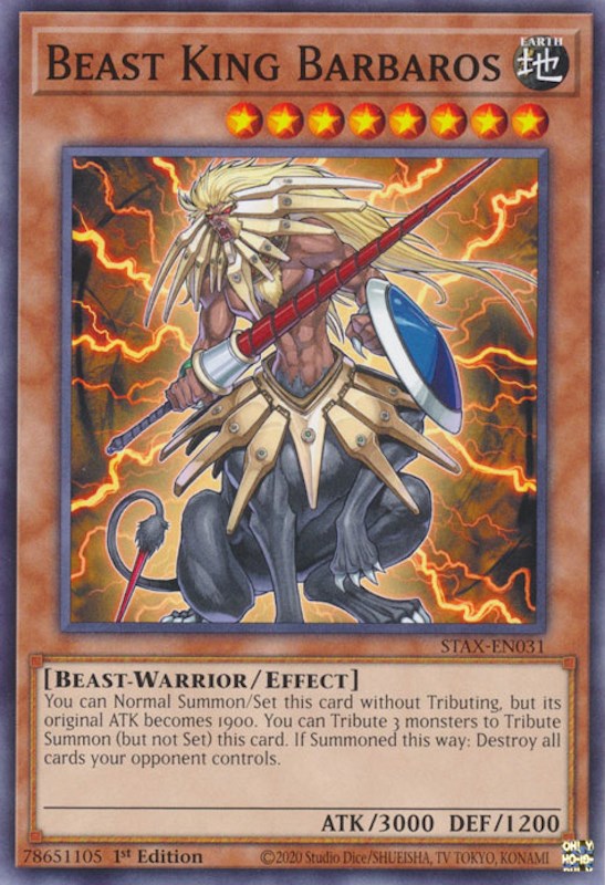 Beast King Barbaros [STAX-EN031] Common | Jomio and Rueliete's Cards and Comics