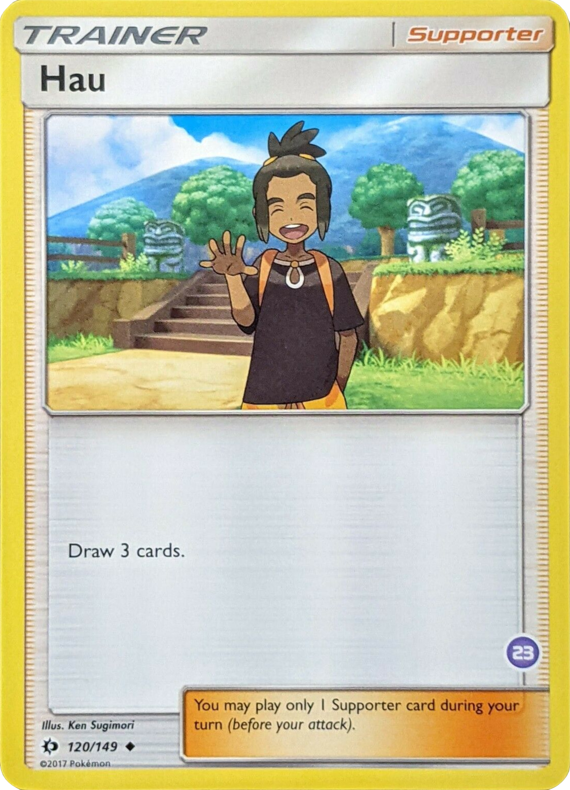 Hau (120/149) (Deck Exclusive #23) [Sun & Moon: Trainer Kit - Alolan Sandslash] | Jomio and Rueliete's Cards and Comics