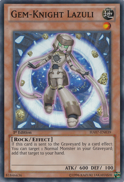 Gem-Knight Lazuli [HA07-EN039] Super Rare | Jomio and Rueliete's Cards and Comics
