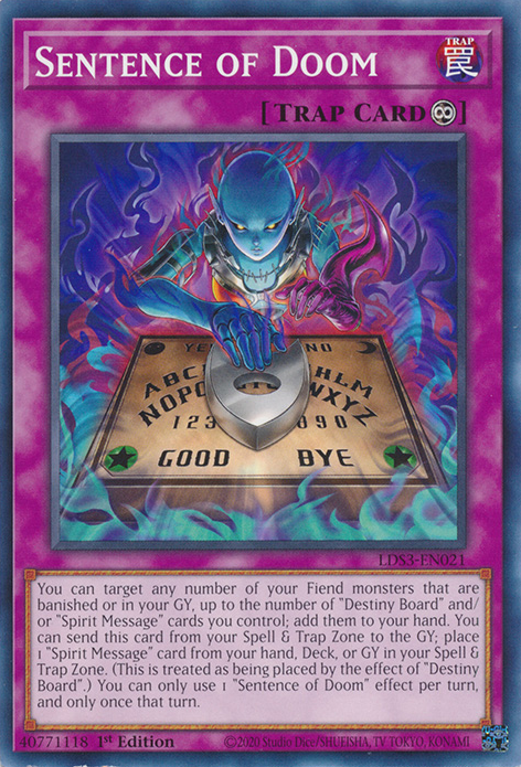 Sentence of Doom [LDS3-EN021] Common | Jomio and Rueliete's Cards and Comics