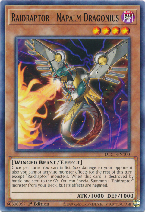 Raidraptor - Napalm Dragonius [DLCS-EN100] Common | Jomio and Rueliete's Cards and Comics