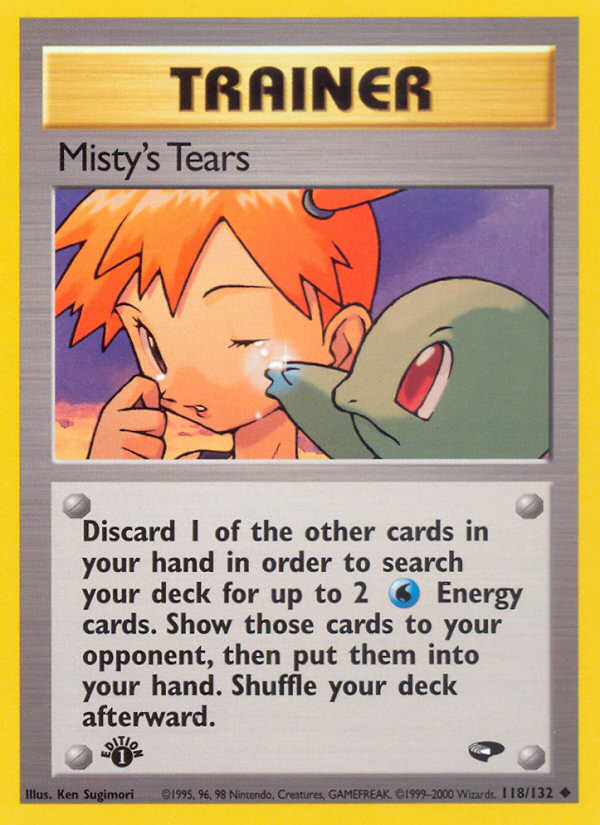 Misty's Tears (118/132) [Gym Challenge 1st Edition] | Jomio and Rueliete's Cards and Comics