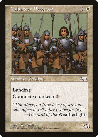Volunteer Reserves [Weatherlight] | Jomio and Rueliete's Cards and Comics