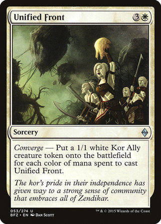Unified Front [Battle for Zendikar] | Jomio and Rueliete's Cards and Comics