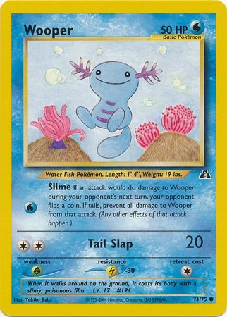 Wooper (71/75) [Neo Discovery Unlimited] | Jomio and Rueliete's Cards and Comics
