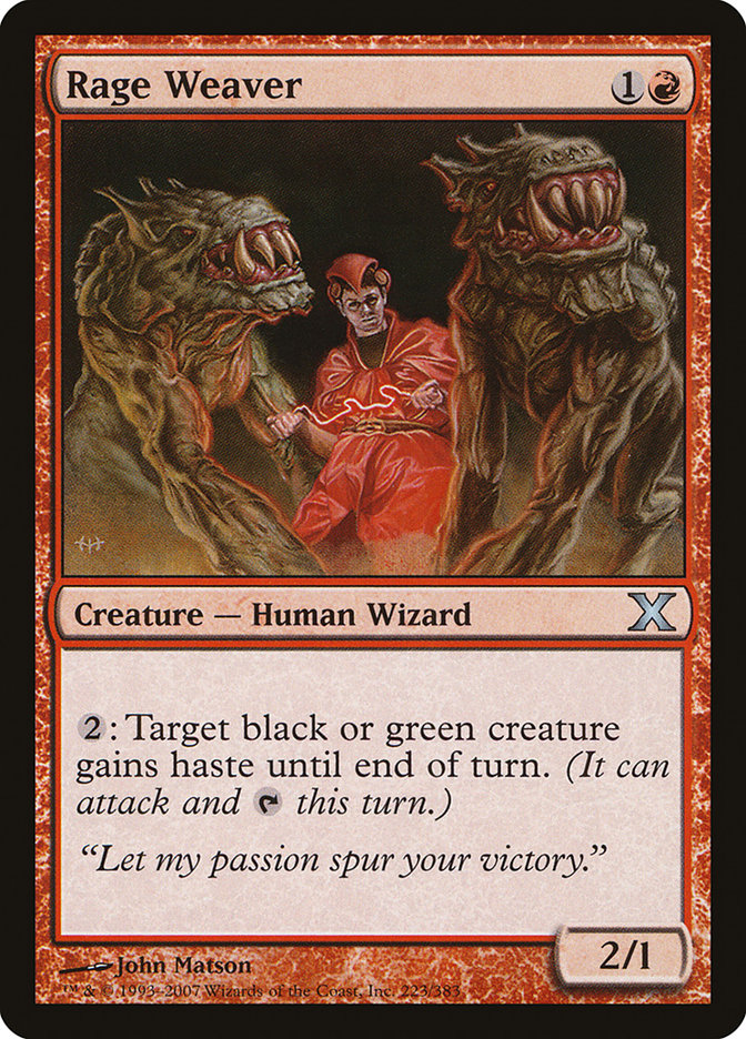 Rage Weaver [Tenth Edition] | Jomio and Rueliete's Cards and Comics