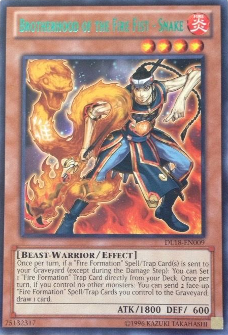 Brotherhood of the Fire Fist - Snake (Green) [DL18-EN009] Rare | Jomio and Rueliete's Cards and Comics