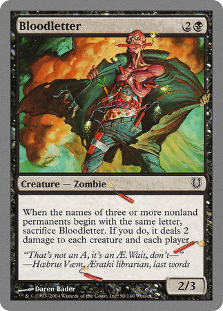 Bloodletter [Unhinged] | Jomio and Rueliete's Cards and Comics