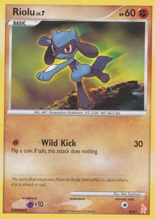 Riolu (6/61) [Diamond & Pearl: Trainer Kit - Lucario] | Jomio and Rueliete's Cards and Comics