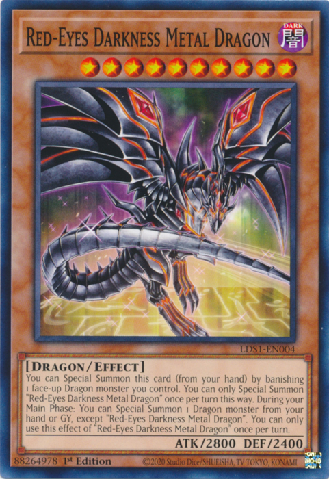 Red-Eyes Darkness Metal Dragon [LDS1-EN004] Common | Jomio and Rueliete's Cards and Comics